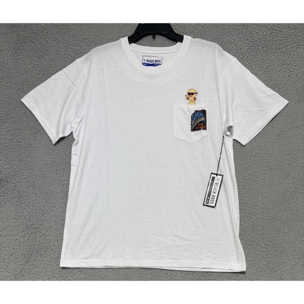 Beach Bros Bad Grandpa Surprise Tee True White Mens Large NEW